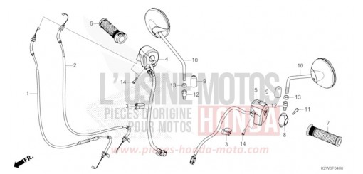 HANDLE SWITCH/CABLE/MIRROR ST125AP de 2023